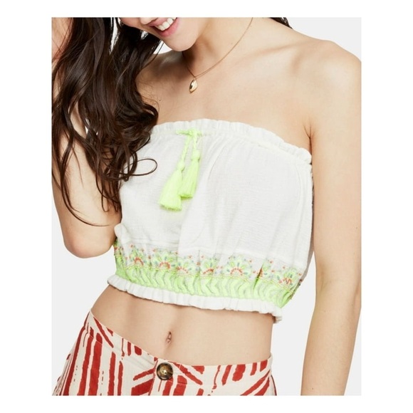 Free People Women’s No More Tiers Tube Top Ivory Size‎ Small - Picture 1 of 6
